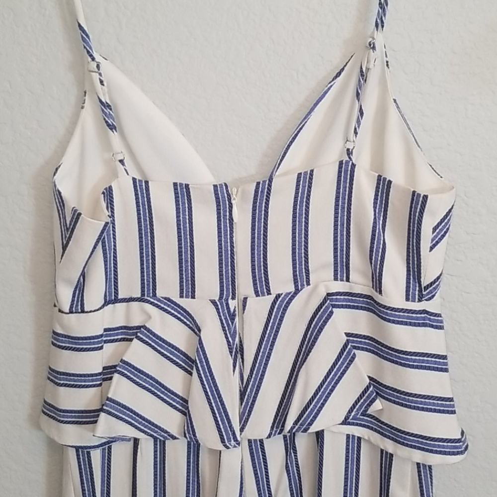 BCBGeneration Striped Peplum Jumpsuit - Picture 15 of 16